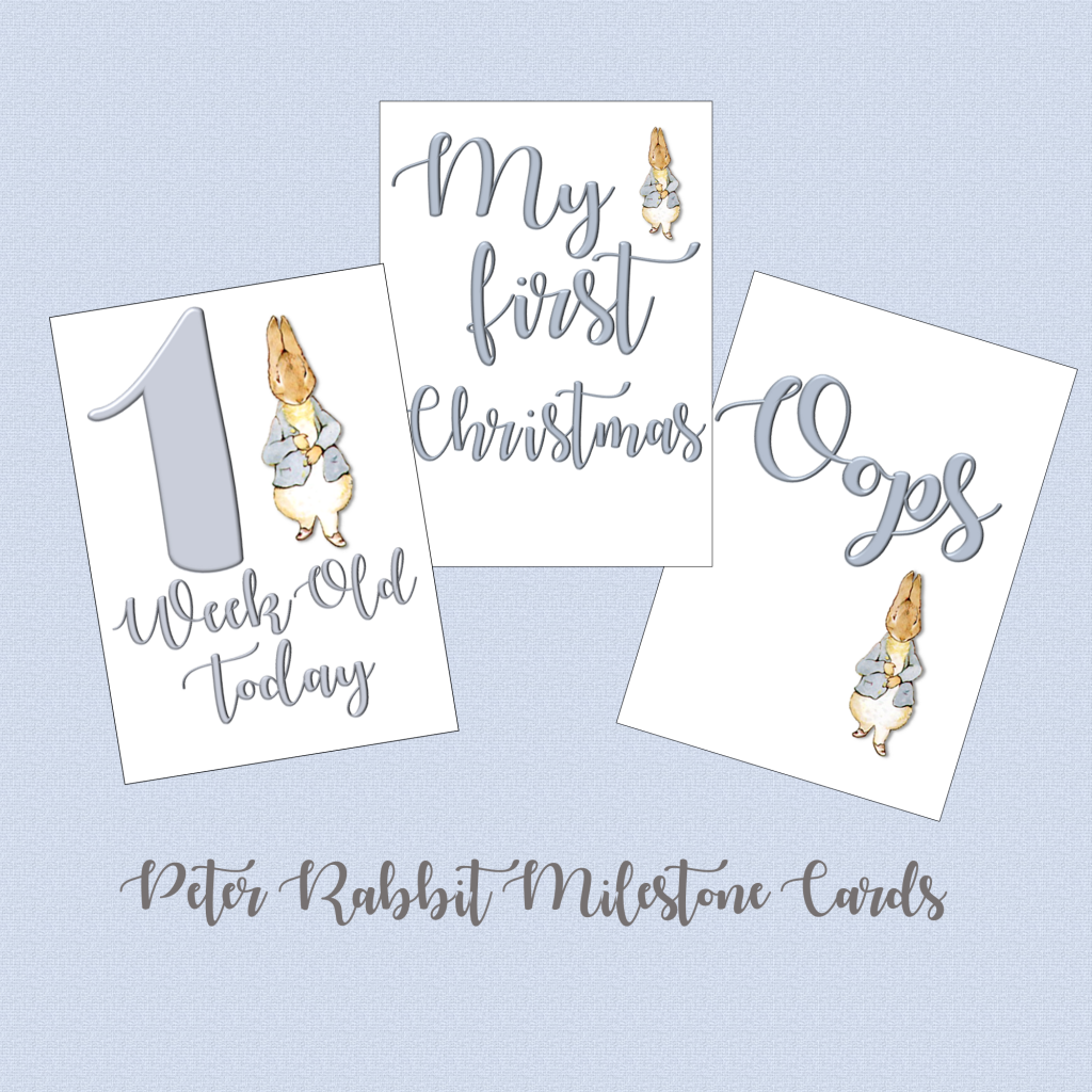 Peter Rabbit Milestone Cards - Marian's Designs